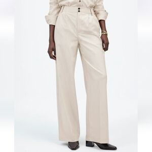 Madewell The Harlow Wide-Leg Trouser in Brushed Twill